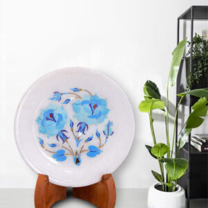 Marquetry Art Inlay White Marble Wall Decorative Plates
