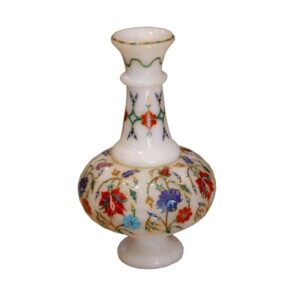 Marble inlay flower vase