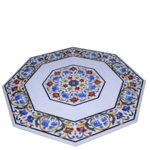 Marble inlay dining Table top