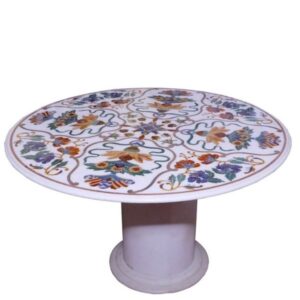 Marble inlay table round