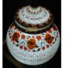 white marble inlay pot