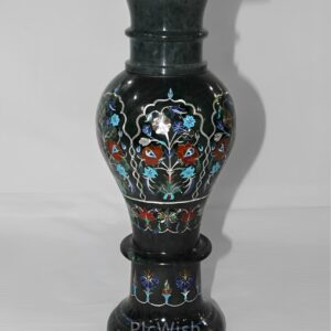 Green marble inlay flower vase